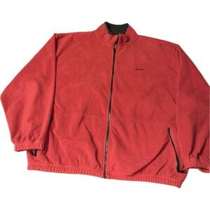 Bollé Golf Men's 2XL Red Fleece Full Zip Jacket Coat Lightweight Athletic